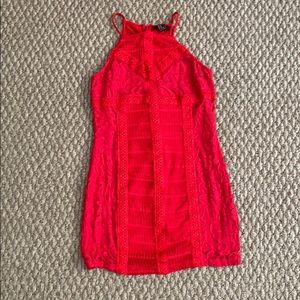 red lace bodycon dress